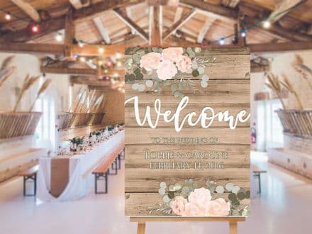 Wedding Welcome - Extra Large Metal Wall Sign