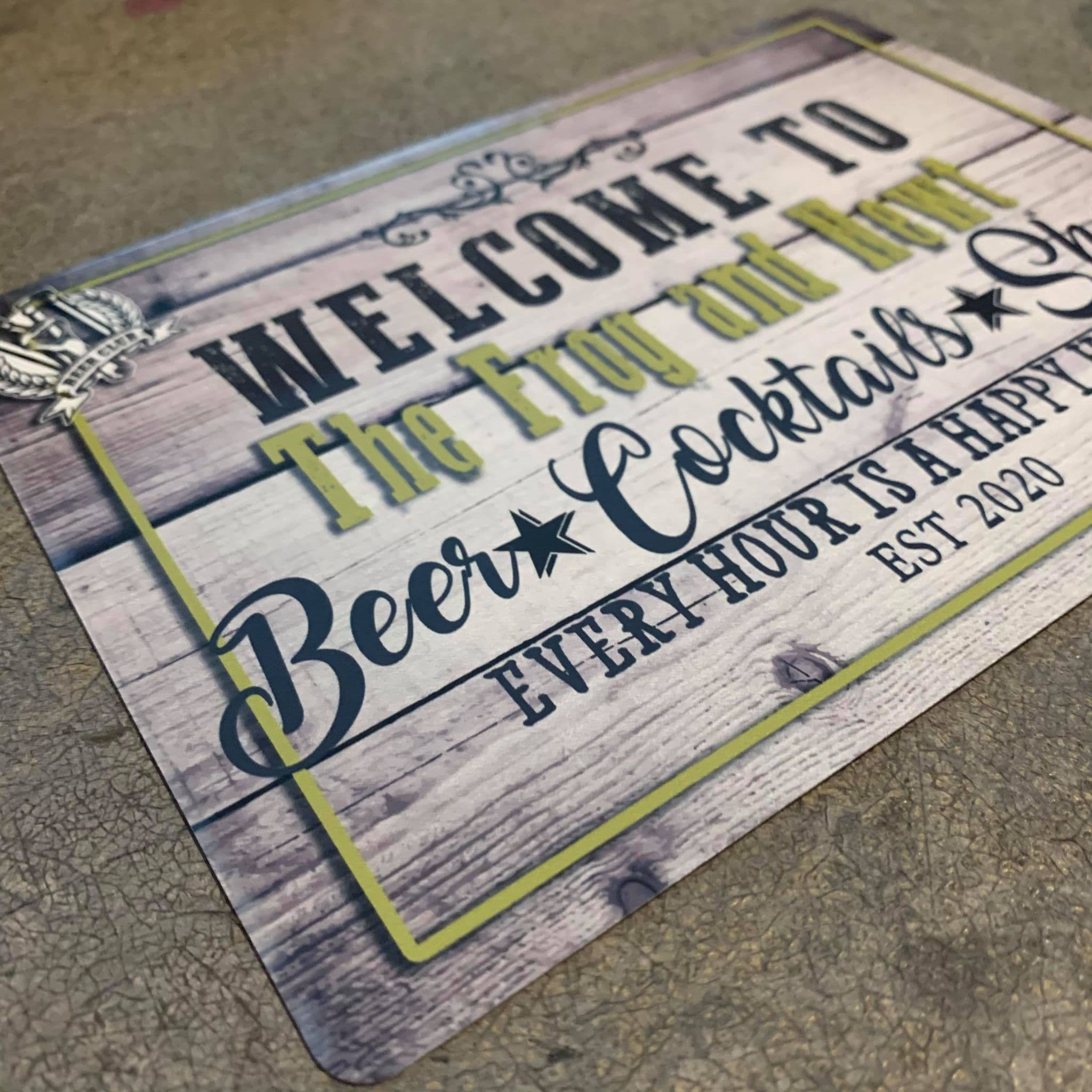 to Name yours Bar Name Home Bar Metal Wall Sign