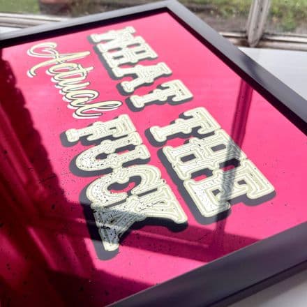 What The Actual Fuck WTF Mirror - Mirroed Metal Wall Sign (1)