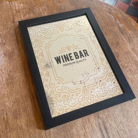 Wine Bar Mirror - Pub Bar Mirroed Metal Wall Sign