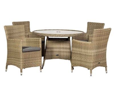 4 Seater Round Table Carver Dining Set