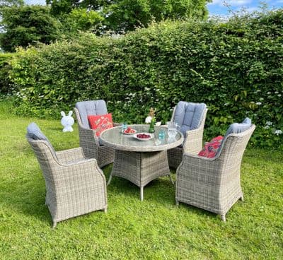 4 Seater Round Table Comfort Dining Set