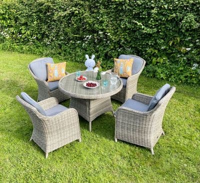 4 Seater Round Table Imperial Dining Set