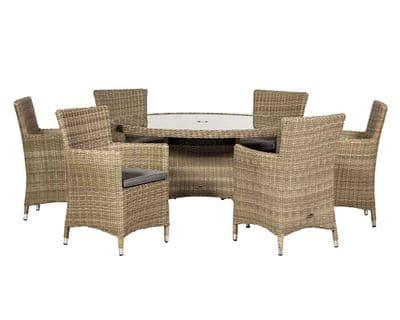 6  Seater Round Table Carver Dining Set