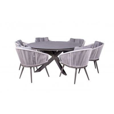 Aspen 6 Seater Round Table Dining Set