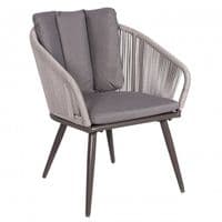 Aspen Anthracite Grey 4-Seater Garden Dining Table & Chairs Set