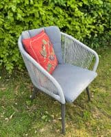 Aspen Anthracite Grey 4-Seater Garden Dining Table & Chairs Set