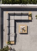 Aspen Teak 6-Seater Modular Corner Lounging Set with CoffeTable