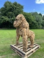 Giant Hand Crafted Teak Wood Gorilla Statue