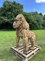 Giant Hand Crafted Teak Wood Gorilla Statue