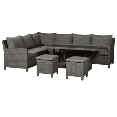 Grand Paris Rattan 8 Seater  Deluxe Modular Corner Dining  Lounging Set