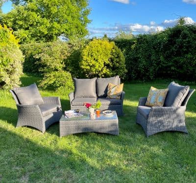 Paris 4 Seater 4pc Lounging Coffee Set