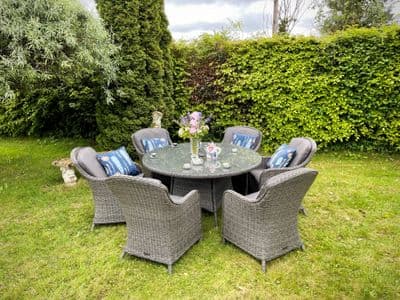 Paris Rattan 6 Imperial Chairs with 140cm Round  Dining Set