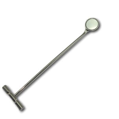 Round mirror on T shaft (35mm)