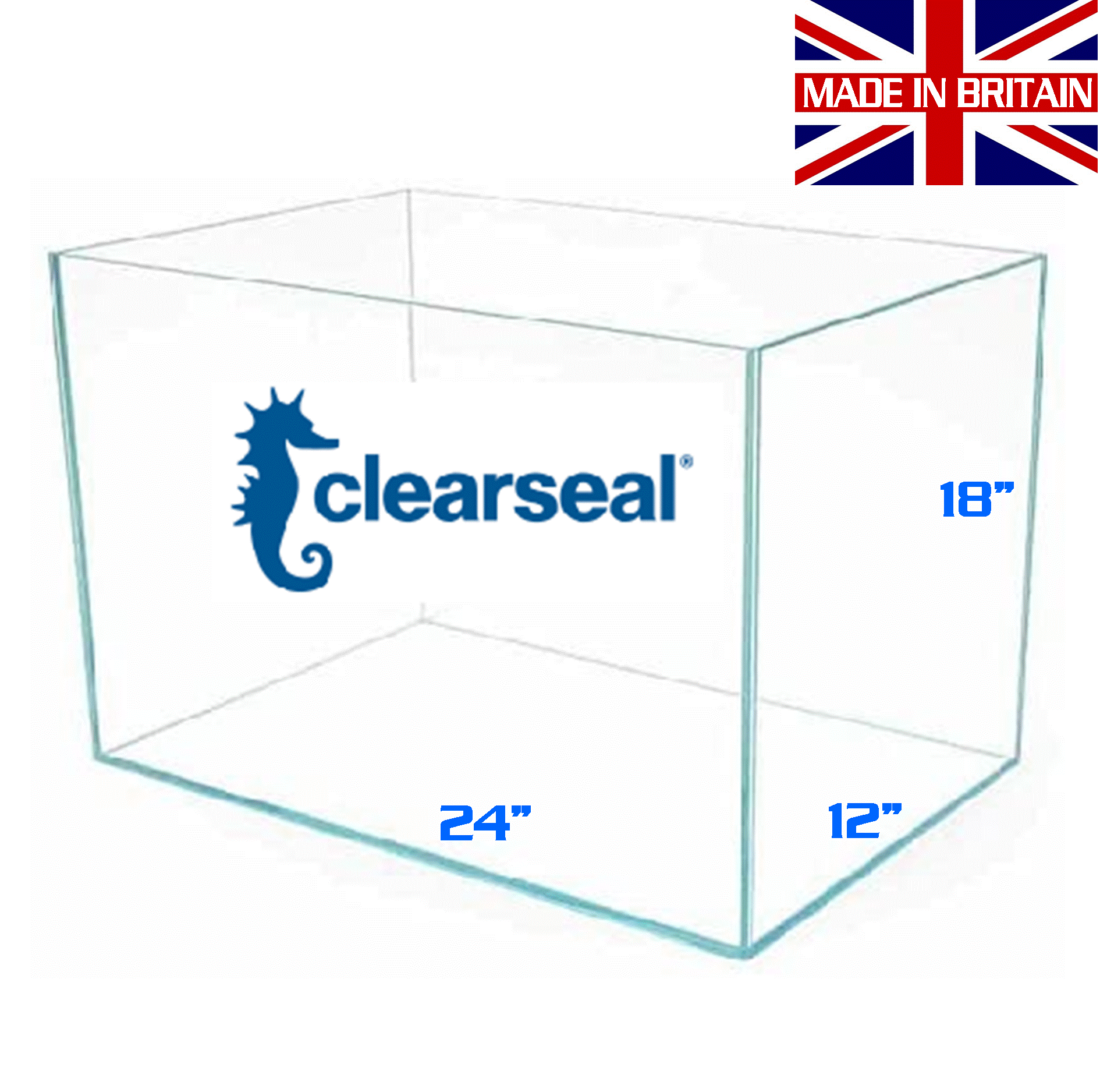CLEARSEAL 24" X 12" X 18" GLASS TANK