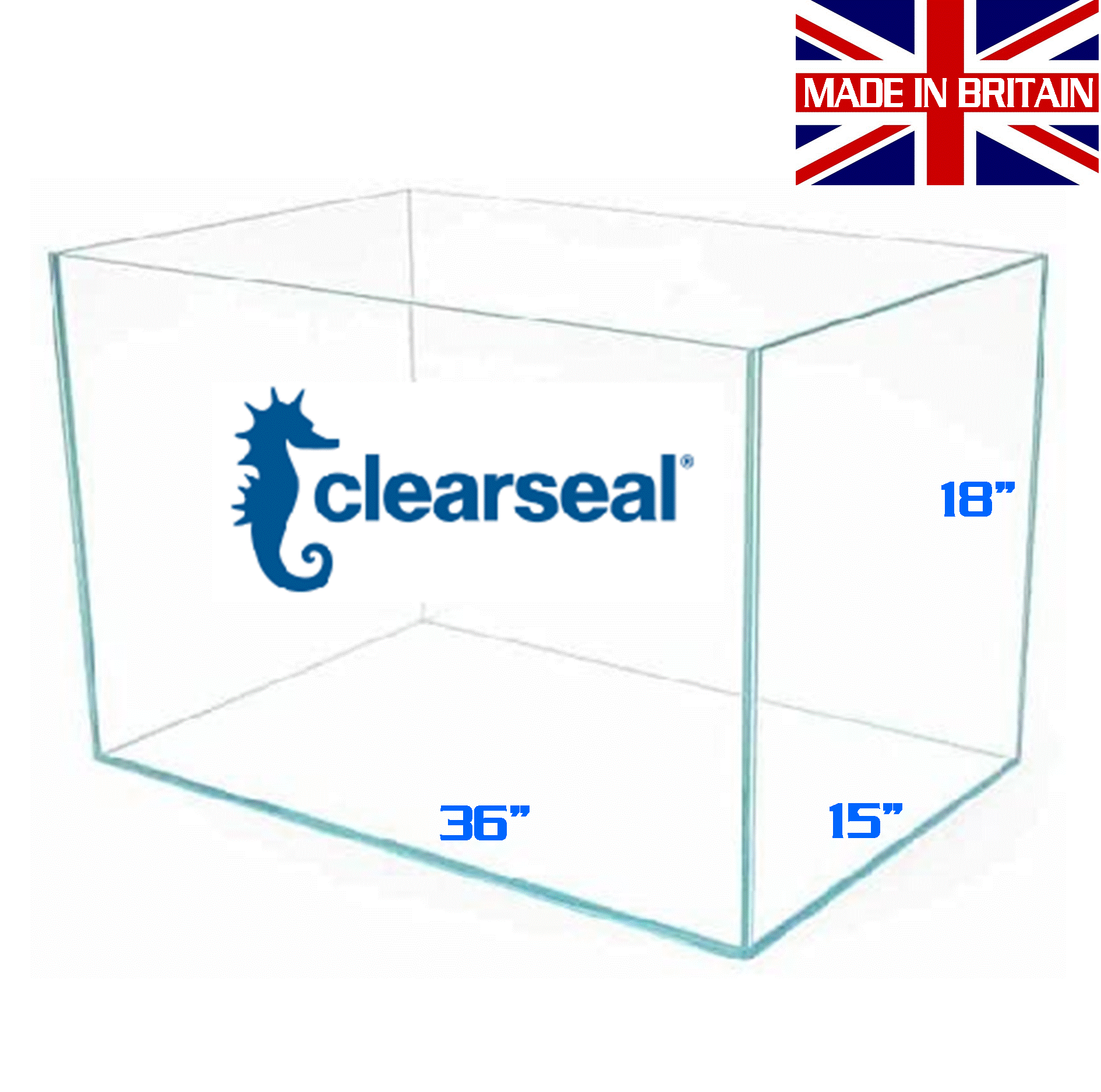 CLEARSEAL 36" X 15" X 18" GLASS TANK