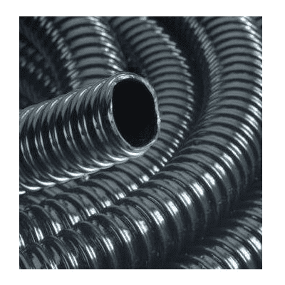 Sealproof 3/4" ID Corrugated Pond Tubing – 20 FT Black Kink-Free PVC Hose For Pumps, Filters & Waterfalls (Made In USA)
