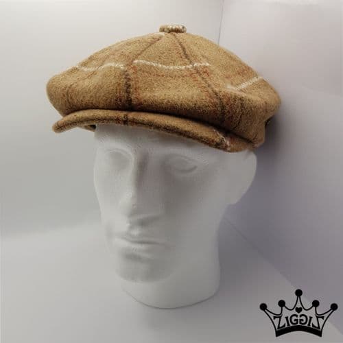 Beige Check Bakerboy