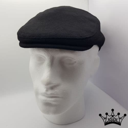 Black Flat Cap