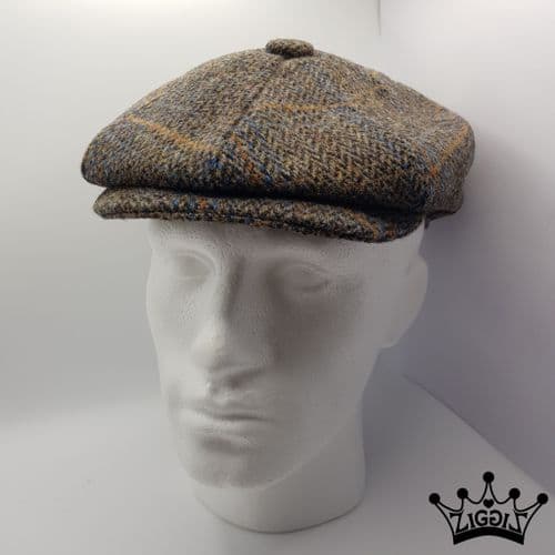 Brown Herringbone Bakerboy