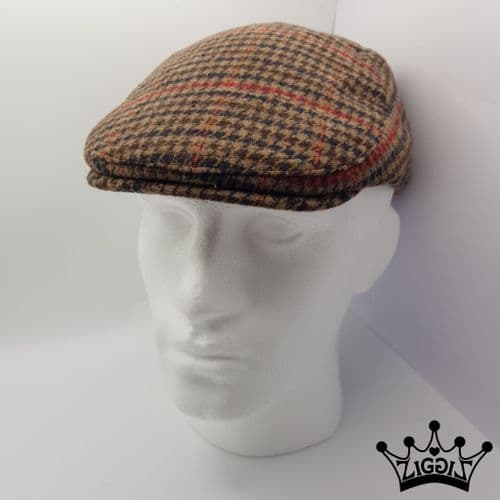 Brown Tweed Flat Cap