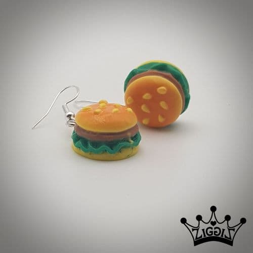 Burger Earrings