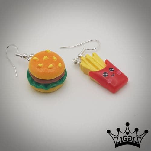 Burger & Fries Earrings