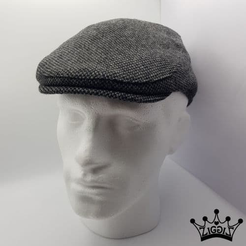 Dark Grey Flat Cap