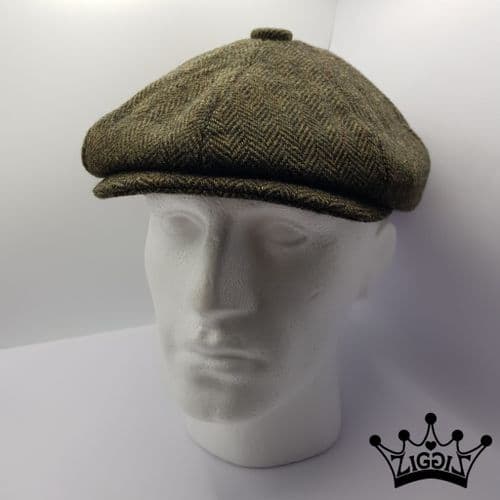 Green Herringbone Bakerboy