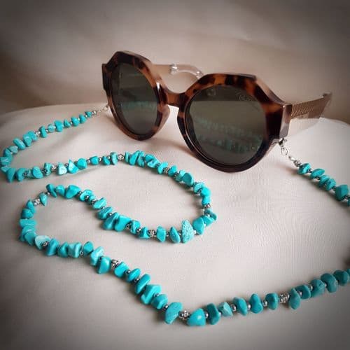 Howlite Turquoise Glasses Chain
