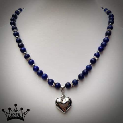 Lapis Heart Necklace