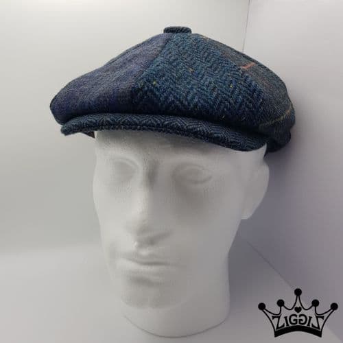 Navy Multi Patchwork Bakerboy