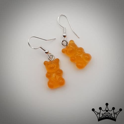 Orange Gummy Bear Earrings
