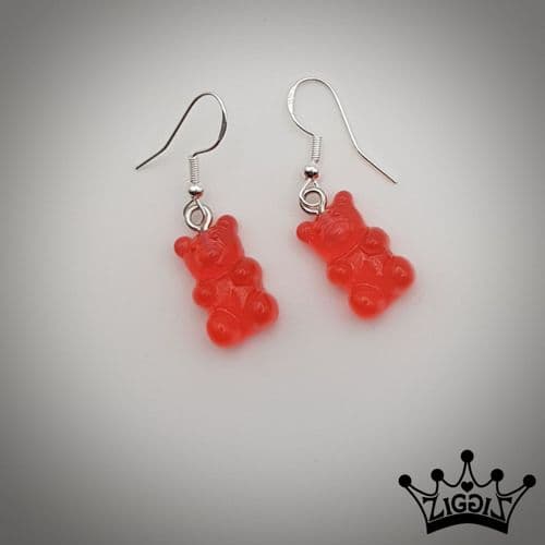 Red Gummy Bear Earrings