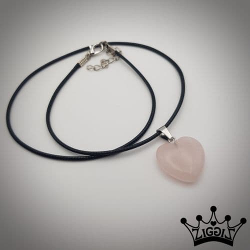Rose Quartz Heart Necklace