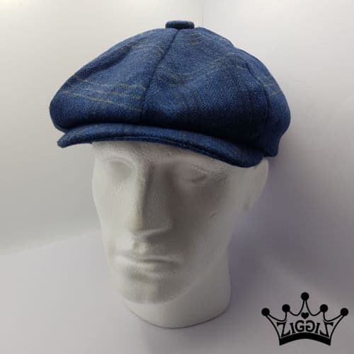 Royal Blue Check Bakerboy