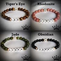 Star Sign and Name Gemstone Bracelet