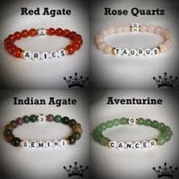 Star Sign and Name Gemstone Bracelet