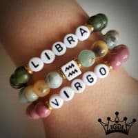 Star Sign and Name Gemstone Bracelet