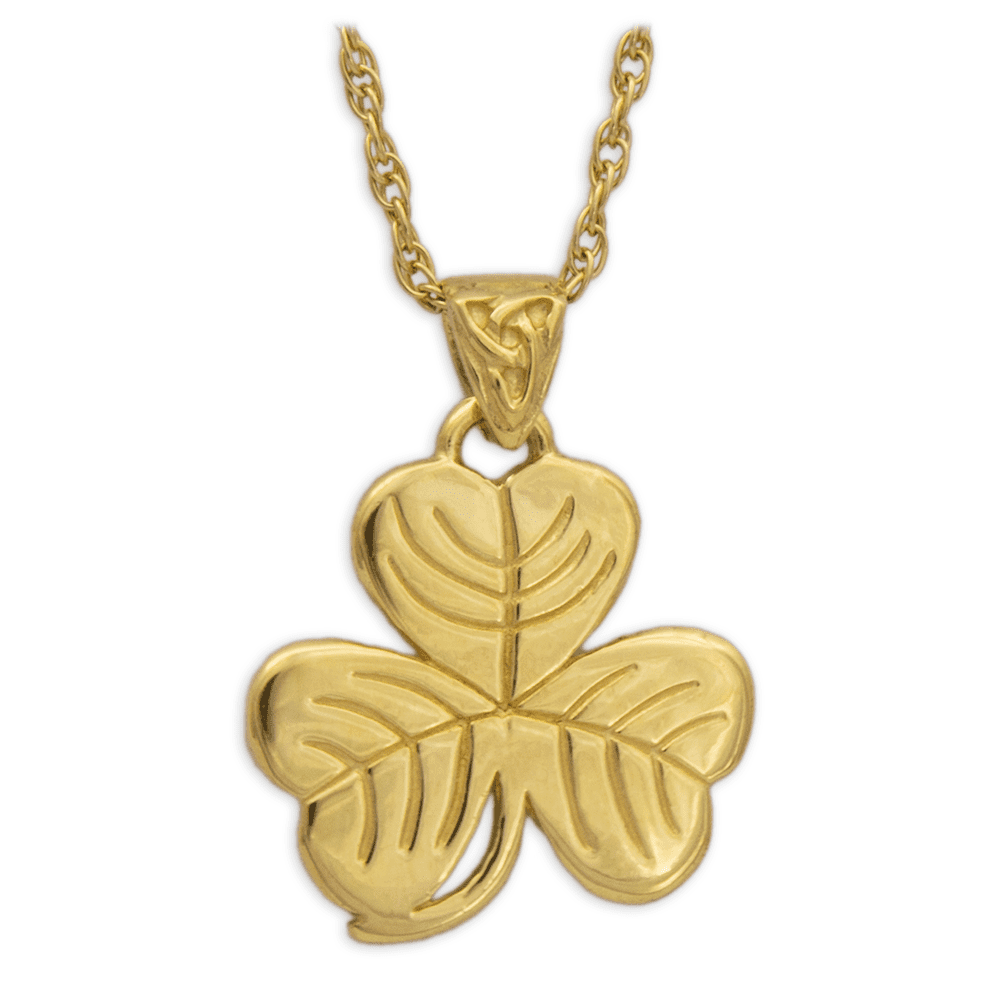 Irish Gold Shamrock Pendant