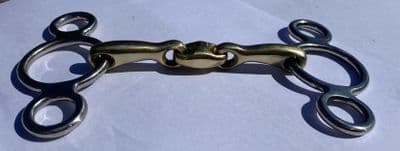 10mm Double Jointed 3 Ring Gag Bit