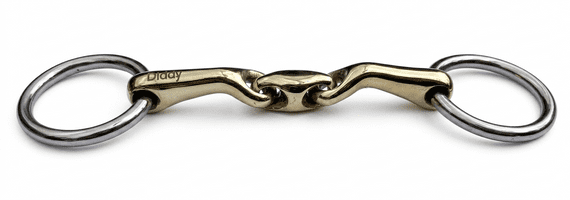 10mm double jointed Verbended Loose Ring Snaffle.  40mm  Rings