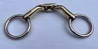 10mm double jointed Verbended Loose Ring Snaffle.  40mm  Rings