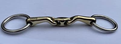 10mm double jointed Verbended Loose Ring Snaffle.  40mm  Rings