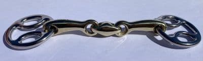 10mm Double Jointed Wilkie Snaffle.  40mm Rings