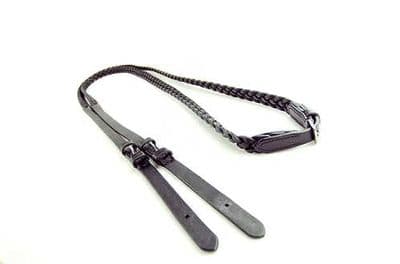 Leather Plaited Reins. Small Pony & Pony