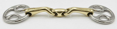 Wilkie/Beval Snaffle with Verbended mouthpiece 10mm. 40mm Pony Rings
