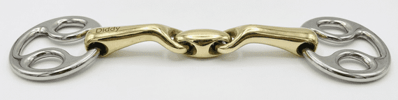 Wilkie/Beval Snaffle with Verbended mouthpiece 10mm. 40mm Pony Rings