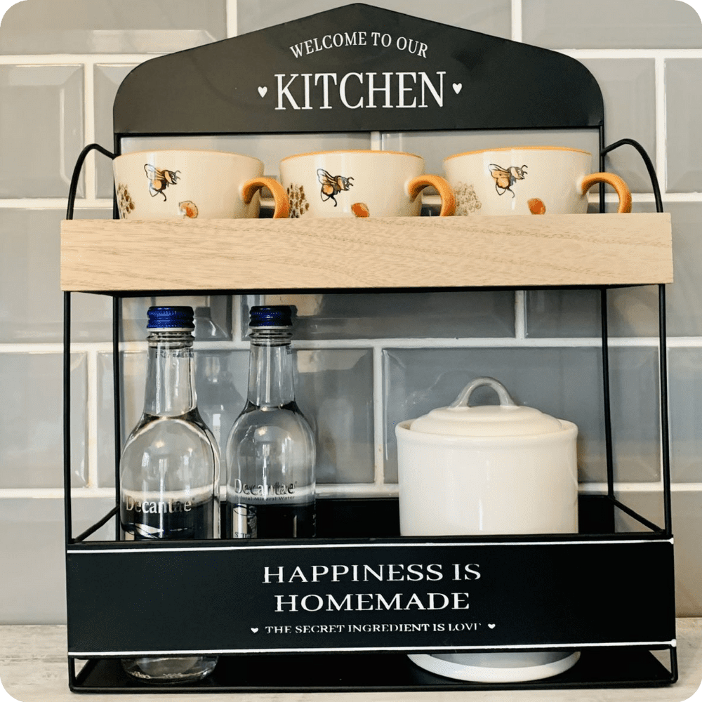 Metal Framed Kitchen Shelf Unit