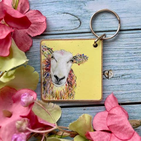 BAABARA THE SHEEP ECO KEYRING